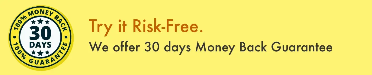 30 days money-back guarantee