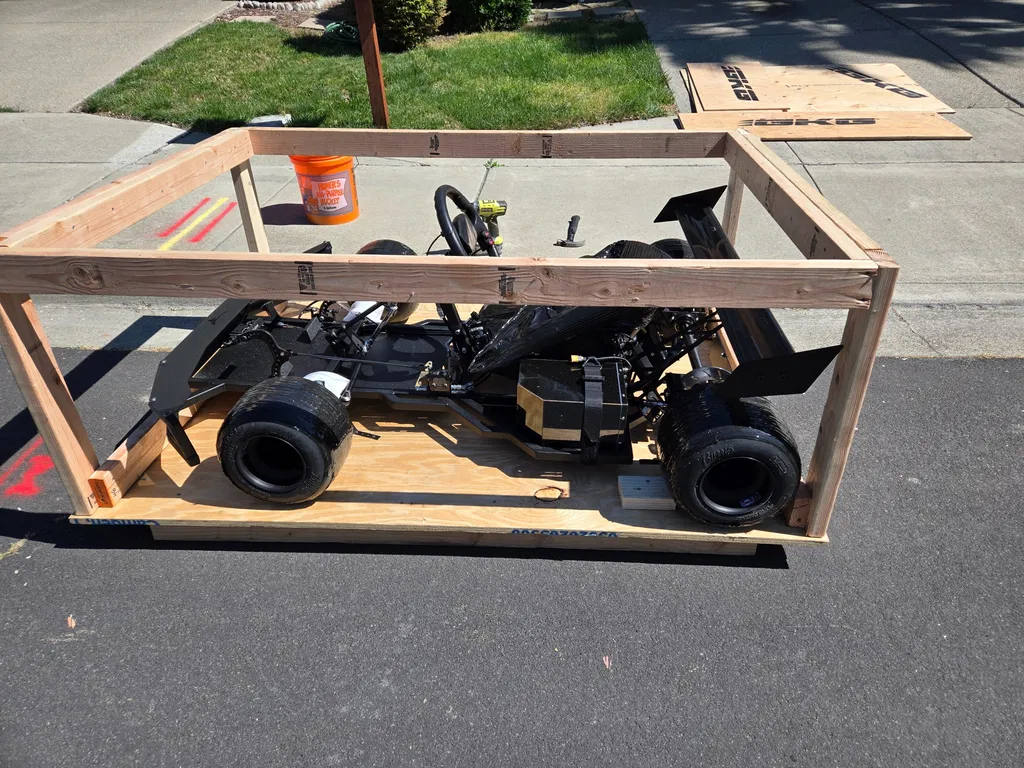 Customer's NIGHTHAWK arriving crated for delivery